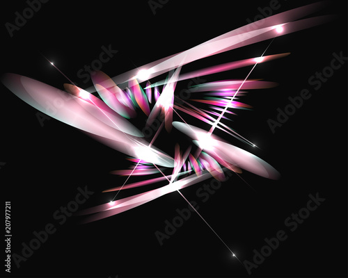Abstract vector shape composed of simple elements