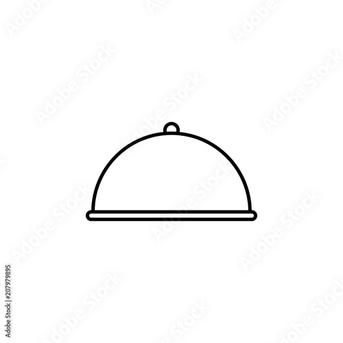 restaurant tray outline icon. Element of kitchen tools icon for mobile concept and web apps. Thin line restaurant tray outline icon can be used for web and mobile