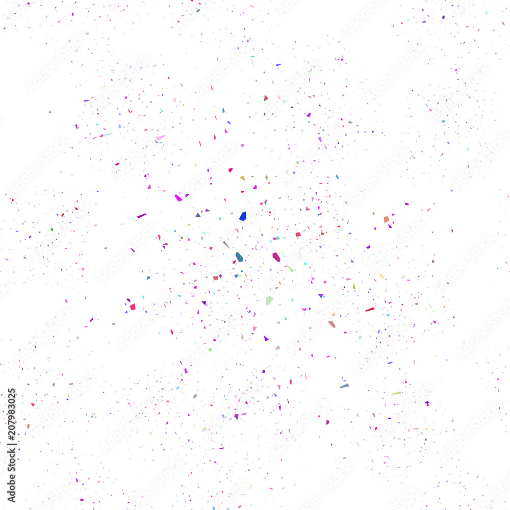 Colored Confetti Seamless Pattern. Set of Particles. Colored Confetti Seamless Pattern. Set of Particles.