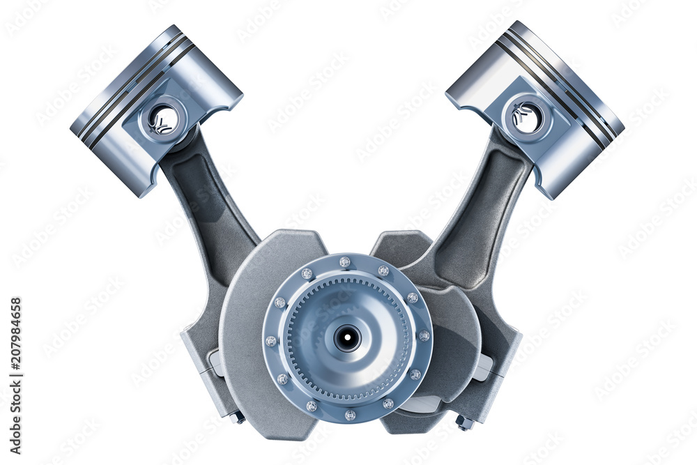 Engine pistons, 3D rendering Engine pistons, 3D rendering
