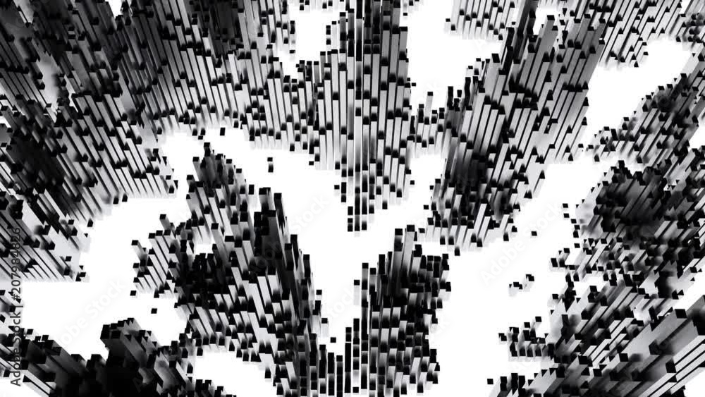 Loopable animation of cubes going up and down. Abstract downtown looped background. Loopable animation of cubes going up and down. Abstract downtown looped background.