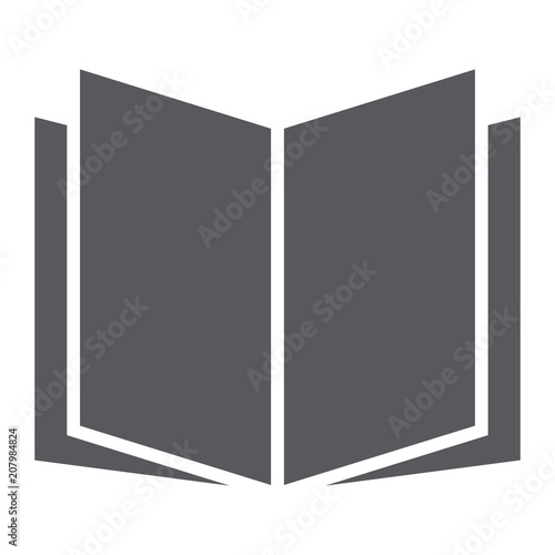 Open book glyph icon, school and education, knowledge sign vector graphics, a solid pattern on a white background, eps 10.