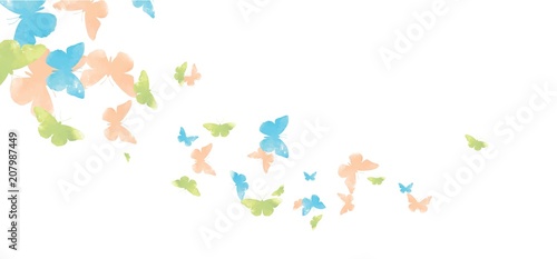 Obraz na płótnie lato motyl farba radość