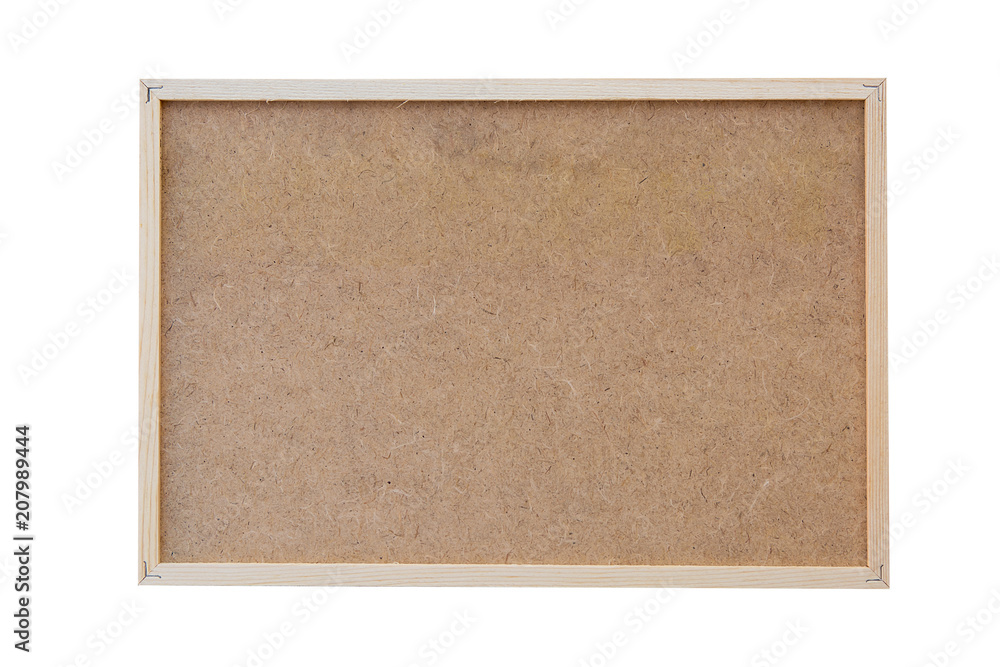 Fototapeta premium Wood frame with wooden plank inside. chalkboard with copy space place for your text