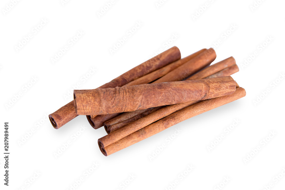 Cinnamon sticks isolated on white background with clipping path Cinnamon sticks isolated on white background with clipping path