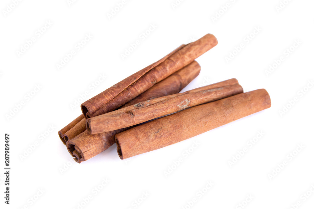 Cinnamon sticks isolated on white background with clipping path Cinnamon sticks isolated on white background with clipping path