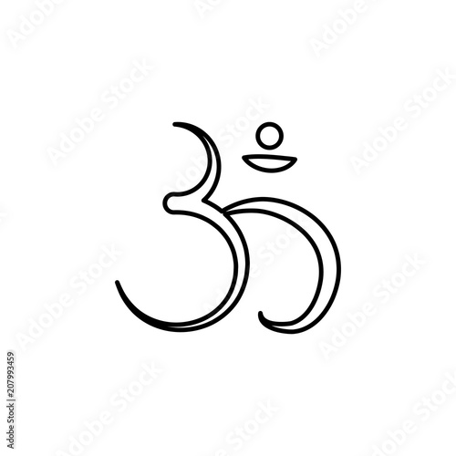 hinduizm outline icon. Element of religion sign for mobile concept and web apps. Thin line hinduizm outline icon can be used for web and mobile
