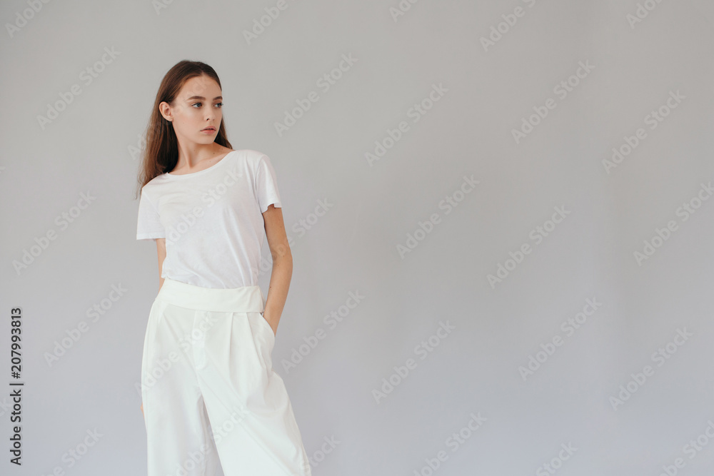 Studio fashion portrait of gorgeous teen girl Studio fashion portrait of gorgeous teen girl