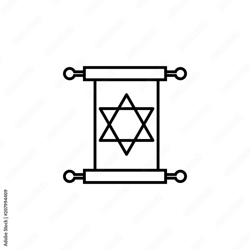 Talmud outline icon. Element of religion sign for mobile concept and web apps. Thin line Talmud outline icon can be used for web and mobile