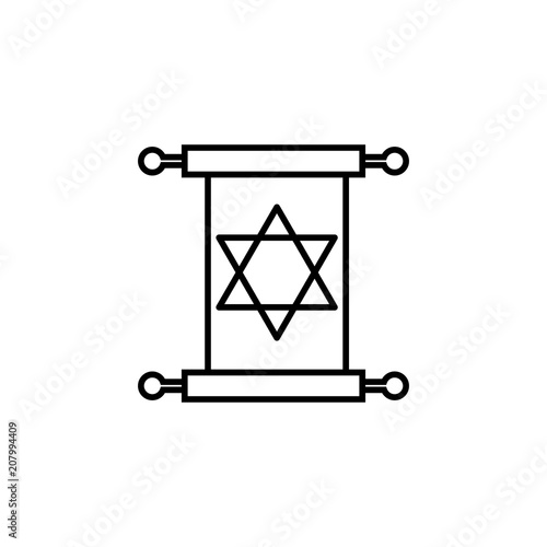 Talmud outline icon. Element of religion sign for mobile concept and web apps. Thin line Talmud outline icon can be used for web and mobile