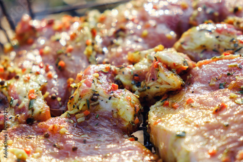 Beef meat steaks. Fresh raw...