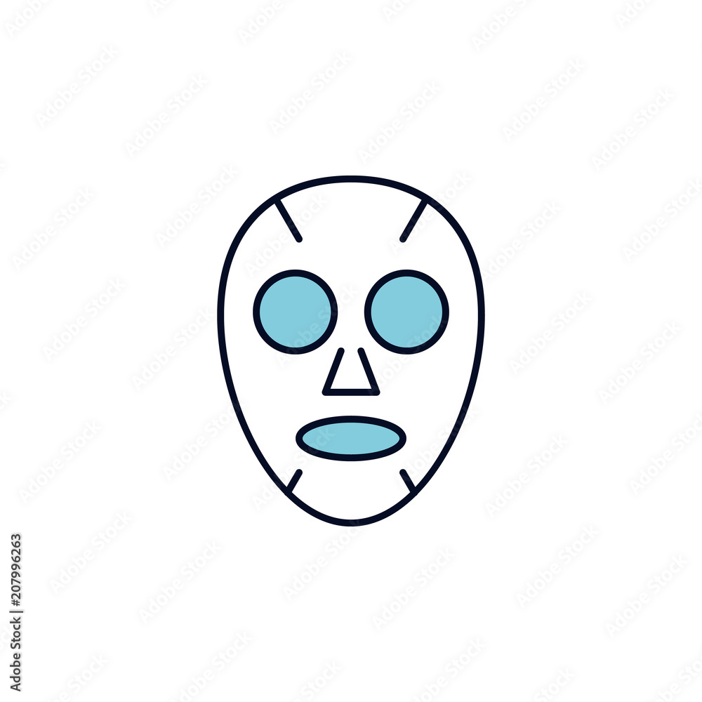 mask for the face outline icon. Element of colored spa icon for mobile concept and web apps. Thin line mask for the face outline icon can be used for web and mobile mask for the face outline icon. Element of colored spa icon for mobile concept and web apps. Thin line mask for the face outline icon can be used for web and mobile