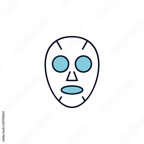 mask for the face outline icon. Element of colored spa icon for mobile concept and web apps. Thin line mask for the face outline icon can be used for web and mobile