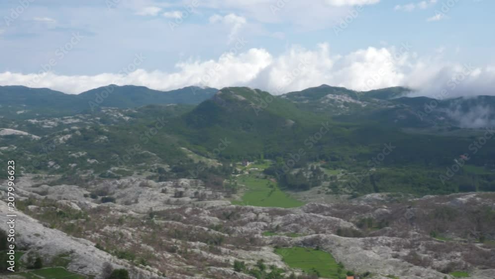 Shooting in the motion of a mountain massif from a great height. Shooting in the motion of a mountain massif from a great height.