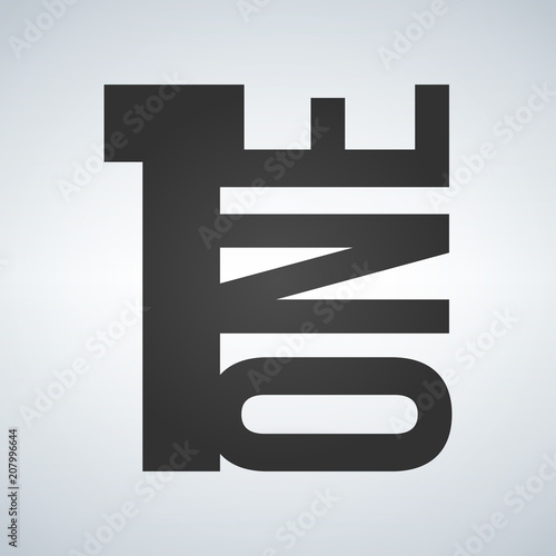 Black number one logo templ...