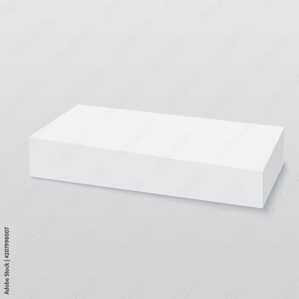 Blank paper or cardboard box template. Vector illustration Blank paper or cardboard box template. Vector illustration
