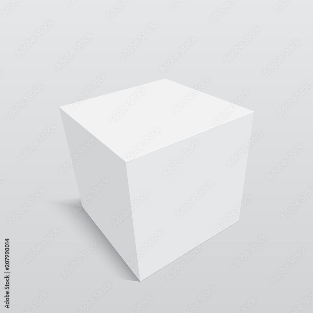 Blank paper or cardboard box template. Vector illustration Blank paper or cardboard box template. Vector illustration