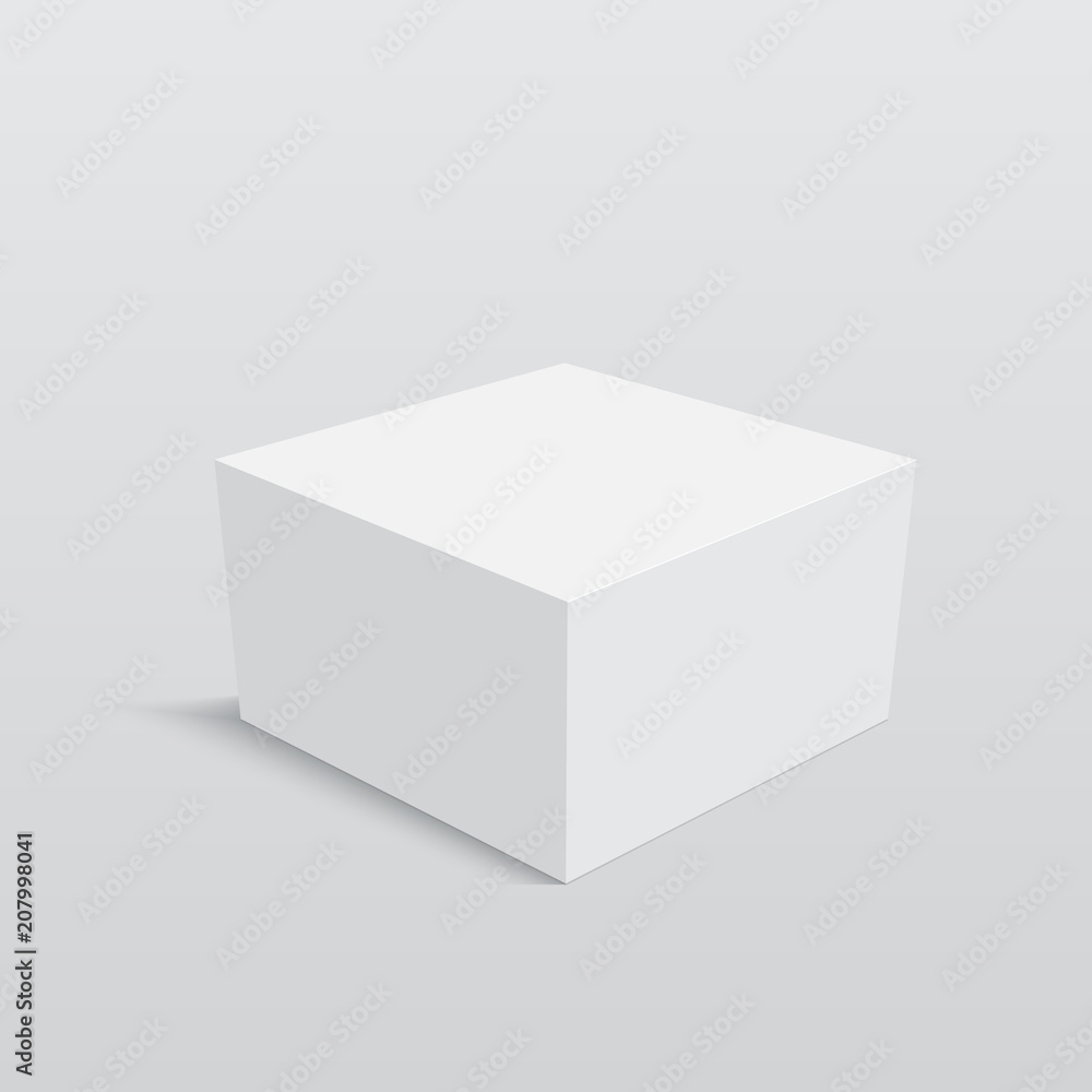 Blank paper or cardboard box template. Vector illustration Blank paper or cardboard box template. Vector illustration