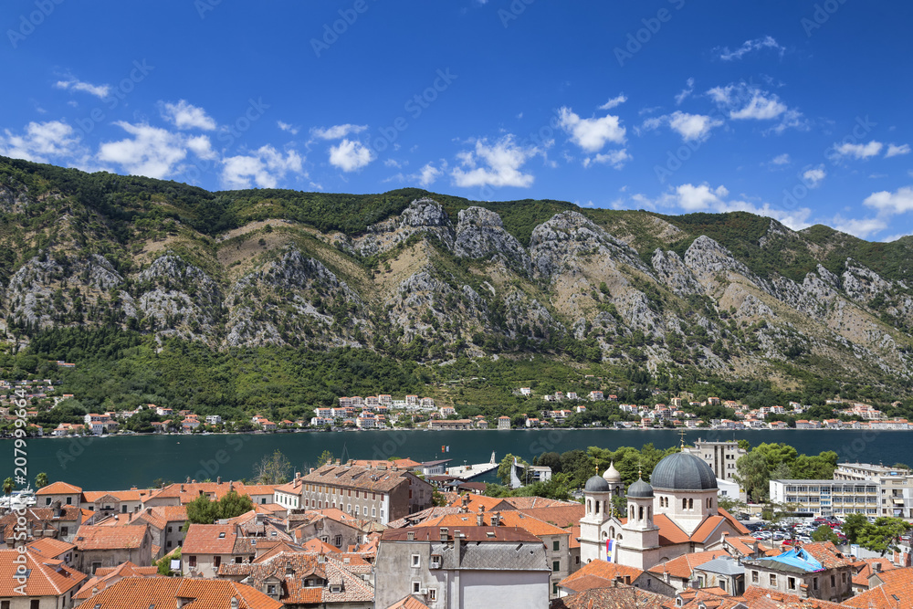 Rooftops of the fabled city of Kotor, Montenegro.