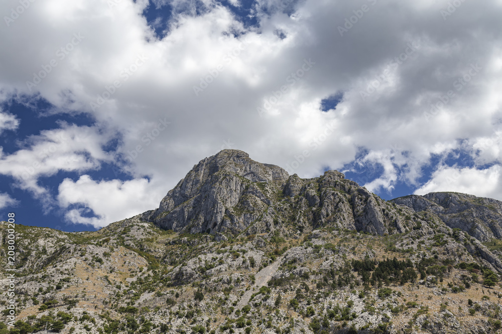 Rocky Pestin Grad Ridge above Kotor, Montenegro. Rocky Pestin Grad Ridge above Kotor, Montenegro.