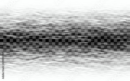 Transparent waves on checkered background
