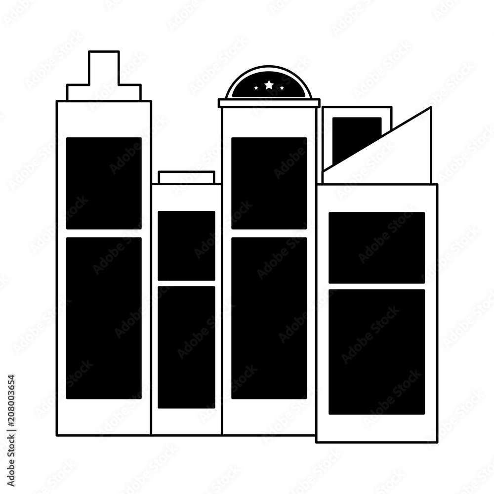city buildings icon over white background, vector illustration city buildings icon over white background, vector illustration