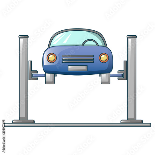 Car up in service icon. Cartoon of car up in service vector icon for web design isolated on white background