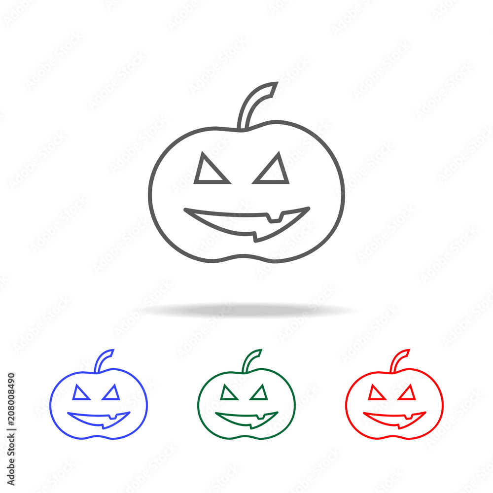 Horror pumpkin Halloween icon. Elements of Halloween in multi colored icons. Premium quality graphic design icon. Simple icon for websites, web design, mobile app, info graphics Horror pumpkin Halloween icon. Elements of Halloween in multi colored icons. Premium quality graphic design icon. Simple icon for websites, web design, mobile app, info graphics