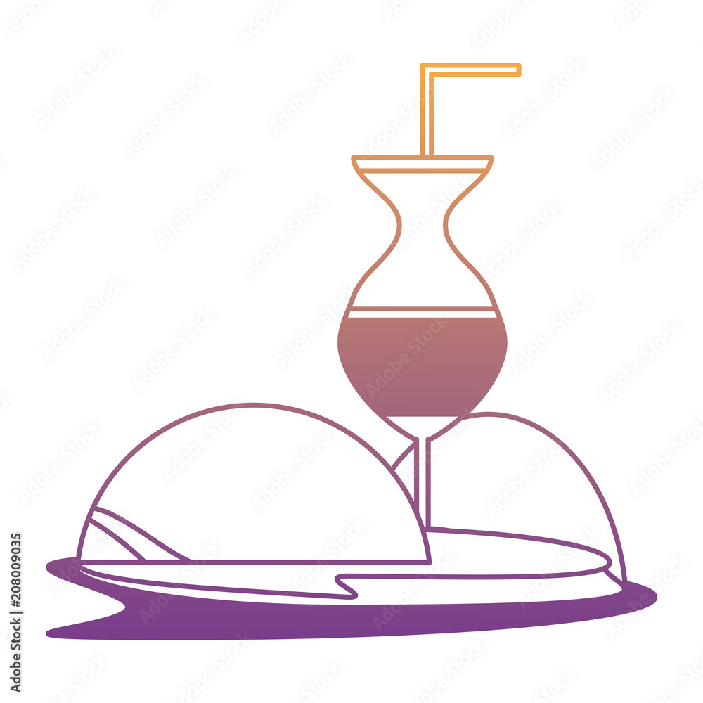 Cocktail drink icon over white background, vector illustration Cocktail drink icon over white background, vector illustration