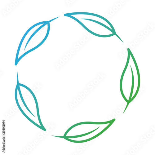 leafs plants ecology icons vector illustration design