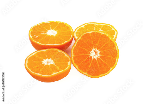 Orange slice isolated on white