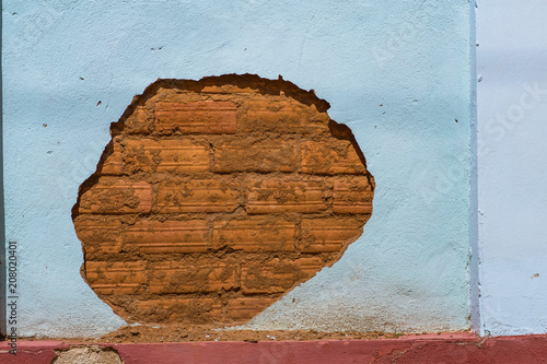 Canvas Print Grungy Textured Wall in Cuba