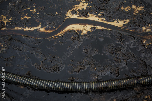 oil spill on beach