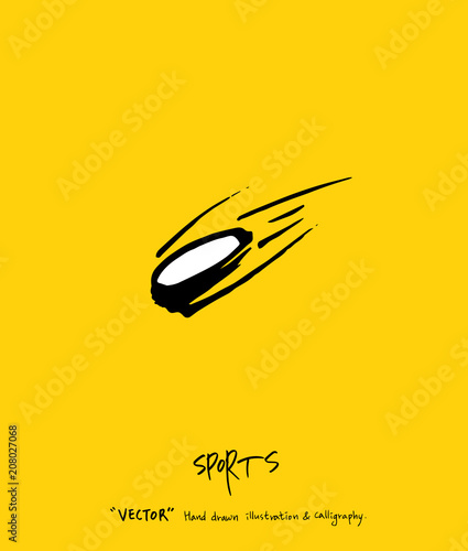 Canvas Print 스포츠 포스터 / 손으로 그린 스포츠 그림