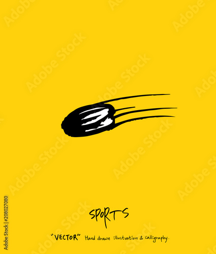 Canvas Print 스포츠 포스터 / 손으로 그린 스포츠 그림