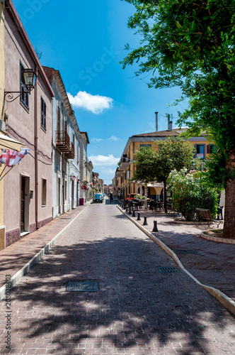 Street in sardinian city of Porto Torres