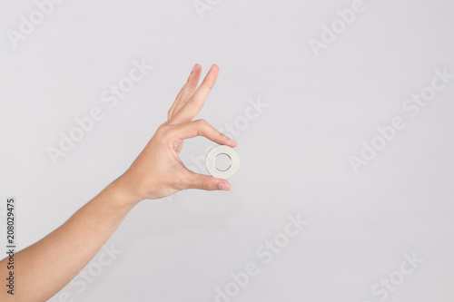 holding the ring isolated background.