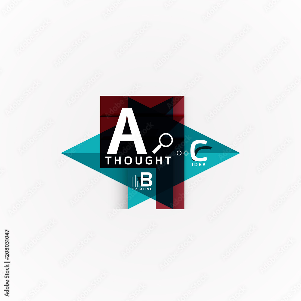 Vector infographic options banner, paper style design Vector infographic options banner, paper style design