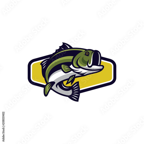 Fish vector mascot icon illustration

