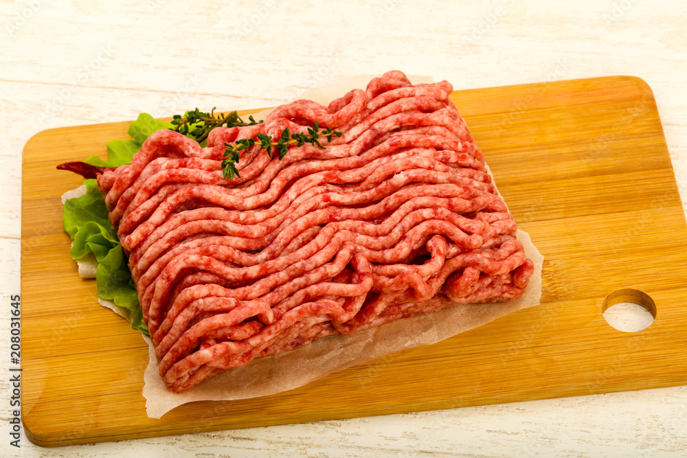 Raw minced beef meat Raw minced beef meat