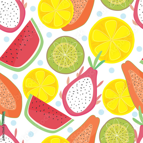 colorful fruits pattern