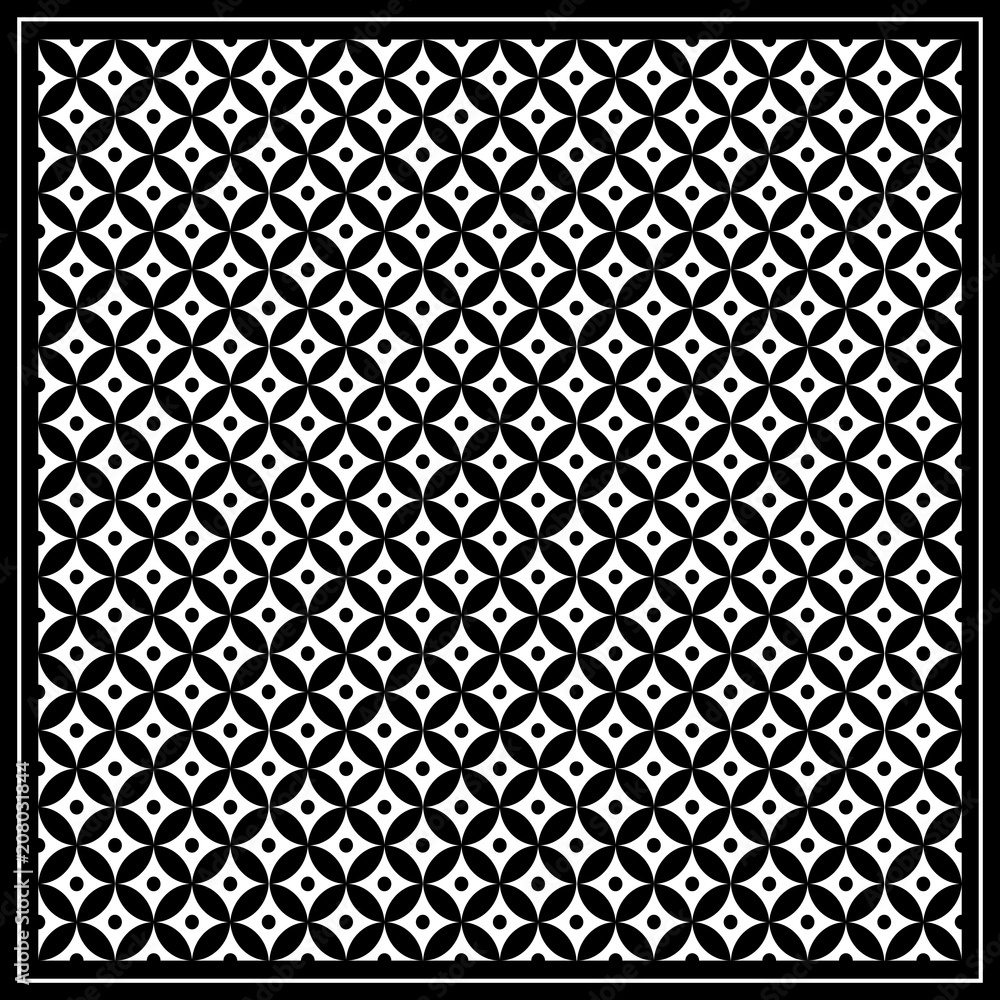ethnic scarf pattern with black and white color ethnic scarf pattern with black and white color