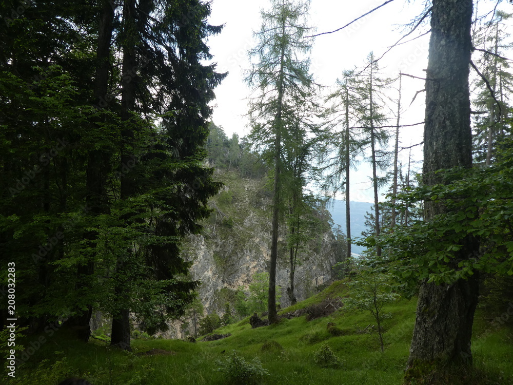 Obraz premium bad weather in the mountains of south tyrol italy europe