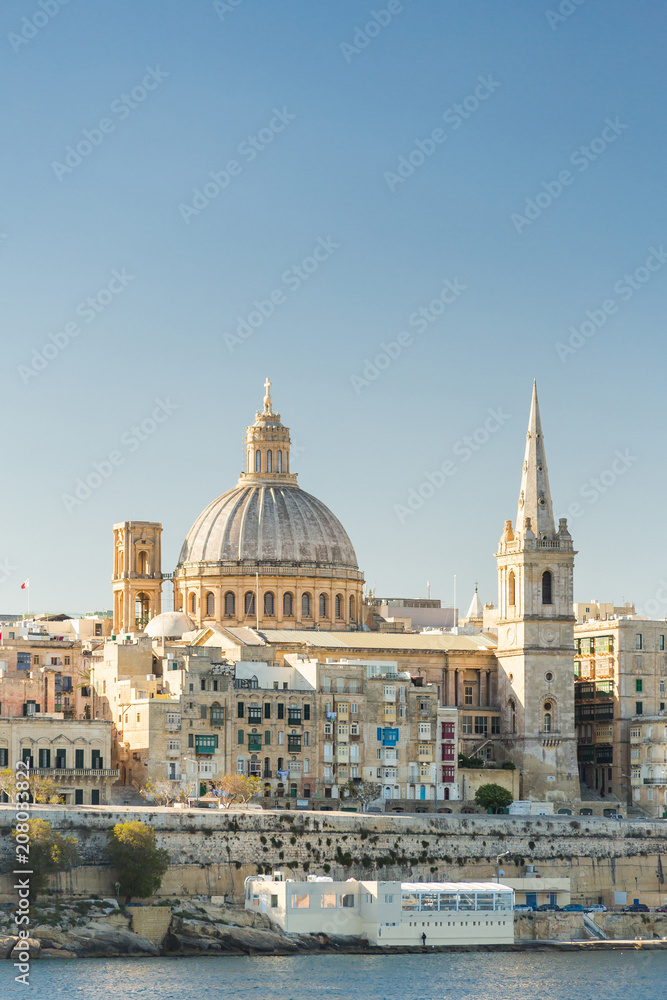 Valletta, Malta, viewed from Sliema