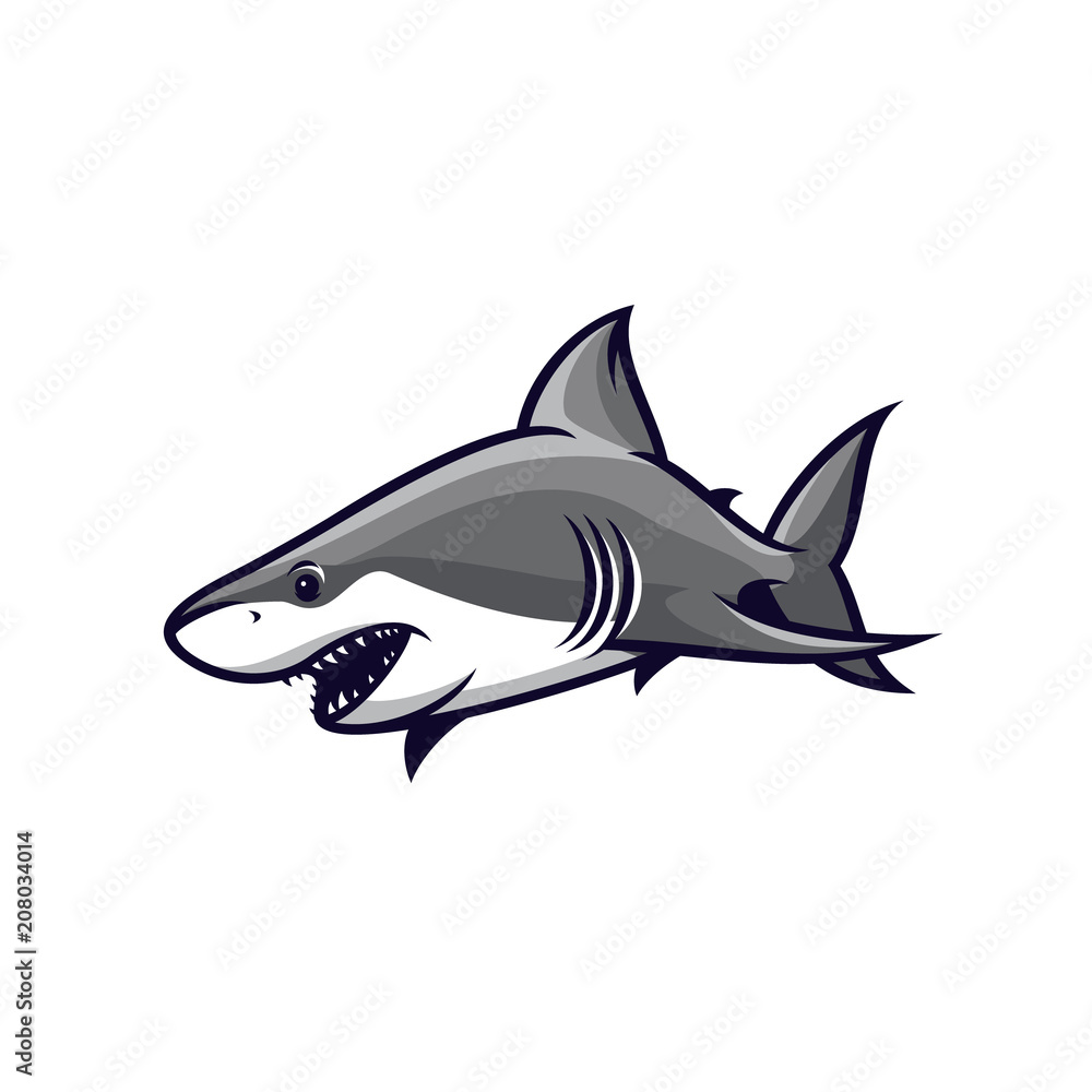 Fototapeta premium Fish vector mascot icon illustration 