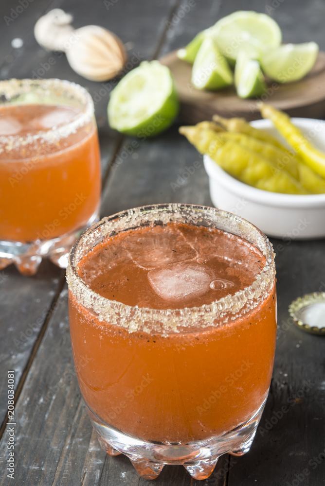 Michelada, Tradicional Cocktail Mexican Michelada, Tradicional Cocktail Mexican