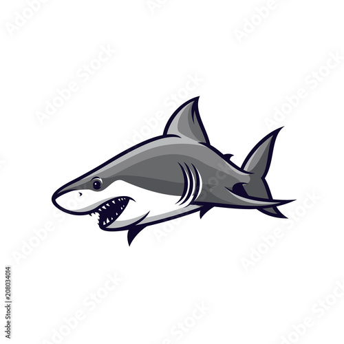 Fish vector mascot icon illustration  