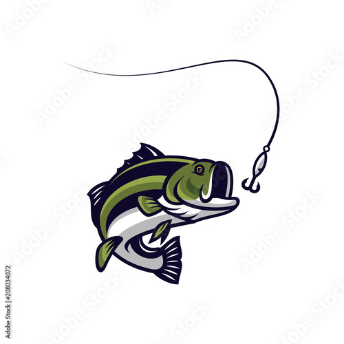 Fish vector mascot icon illustration
