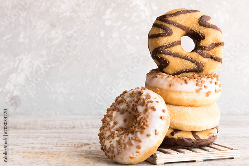 Donuts with salted caramel and chocolate