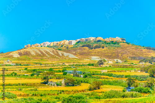 View of Zebbug town in Gozo, Malta photo